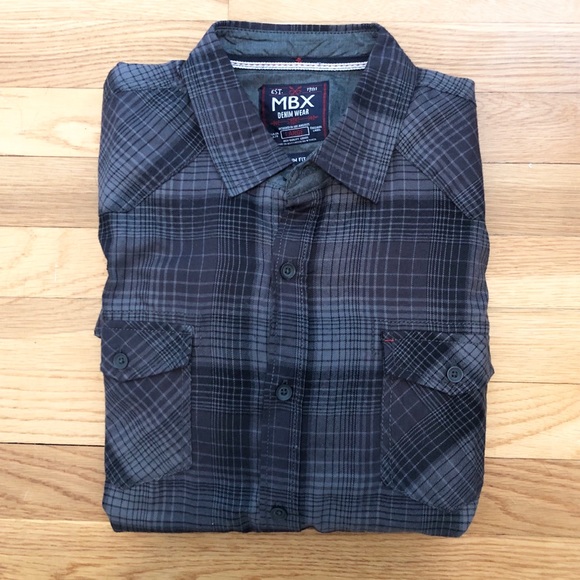 MBX Denim Wear Other - MBX Denim Wear Button Up Plaid Shirt